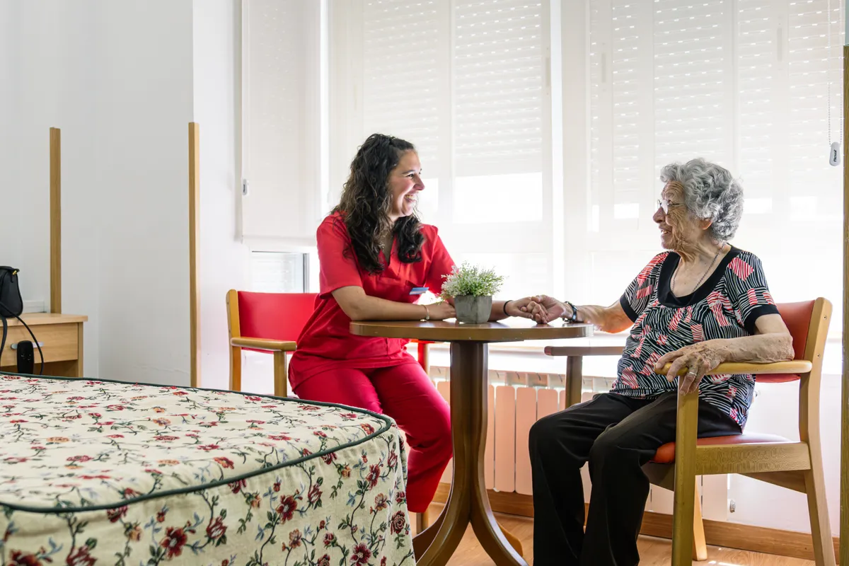 Residents in an independent living community