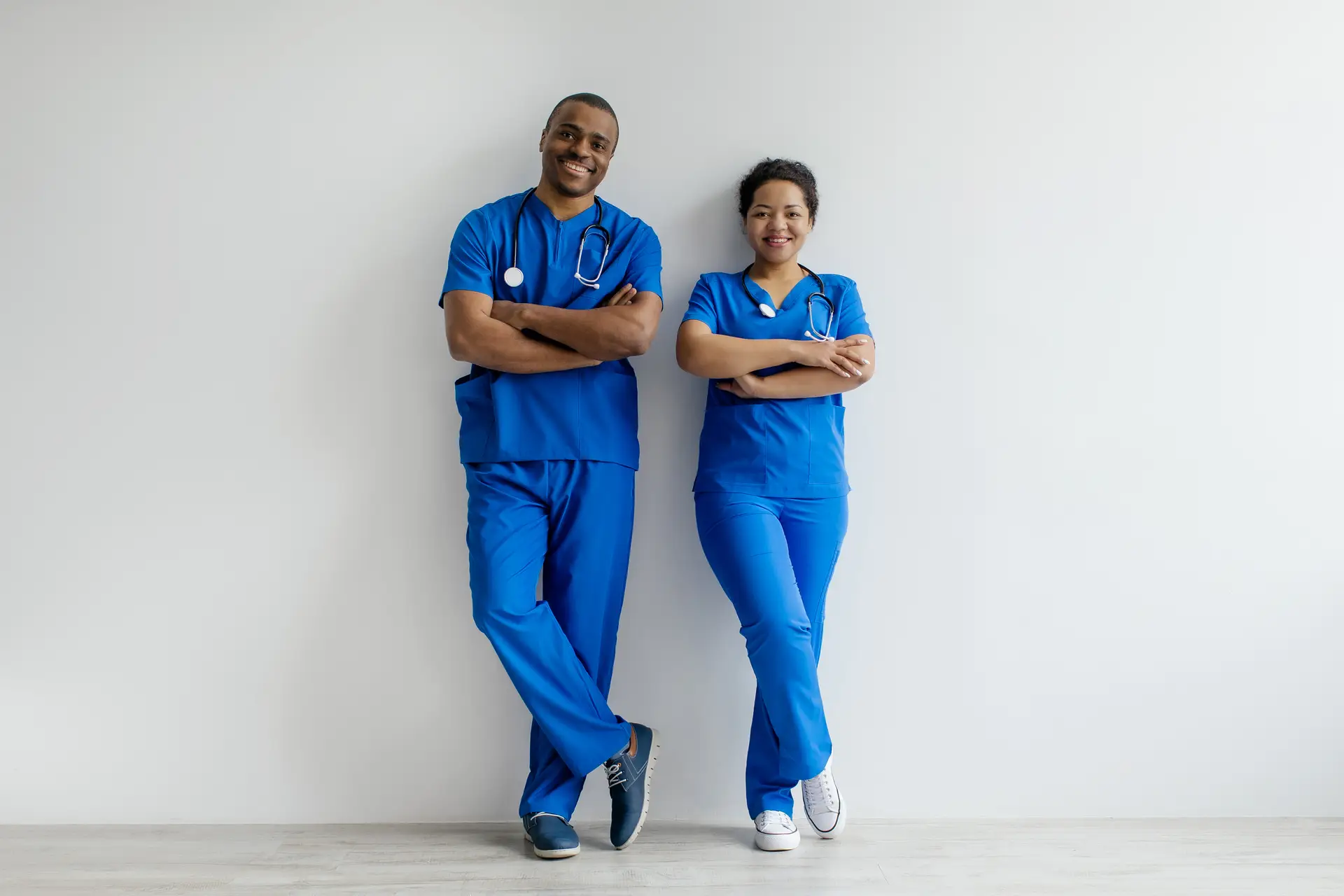 Two care professionals on shift together